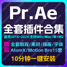 pr插件全套+ae预设效果脚本中文合集一键安装素材模板win/mac2024