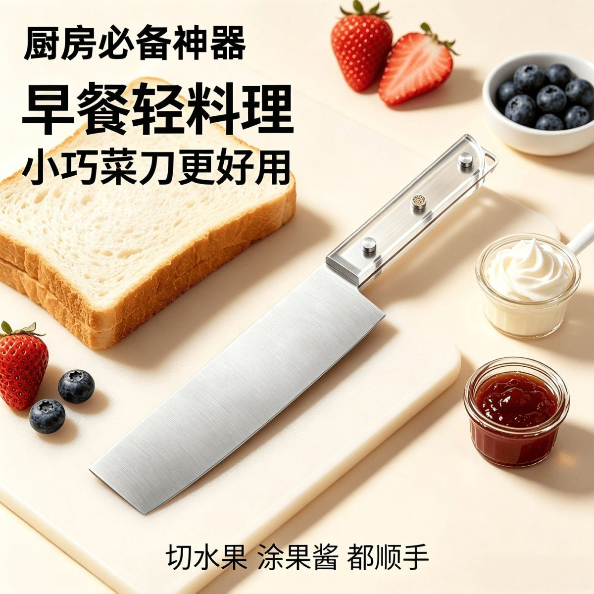 家用不锈钢切菜刀锋利耐用切片切肉颜值厨房西瓜多用刀具