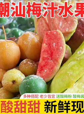 潮汕酸青芒果酸野芭乐脆青梅拖青广东特产小吃台芒梅汁甘草腌水果