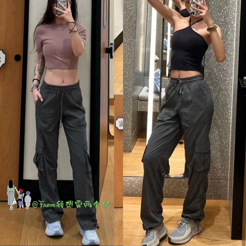 新色~横越灰DanceStud工装裤夏