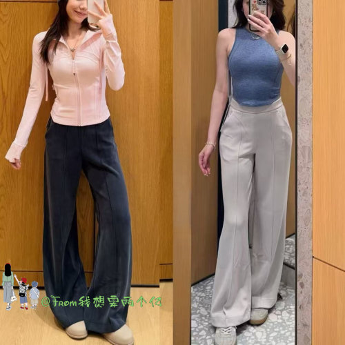 From新品抢先购~BrusSoft神裤中褶阔腿裤运动休闲宽松中缝长裤女