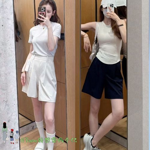 上新~7寸Daydrt高腰西装短裤女