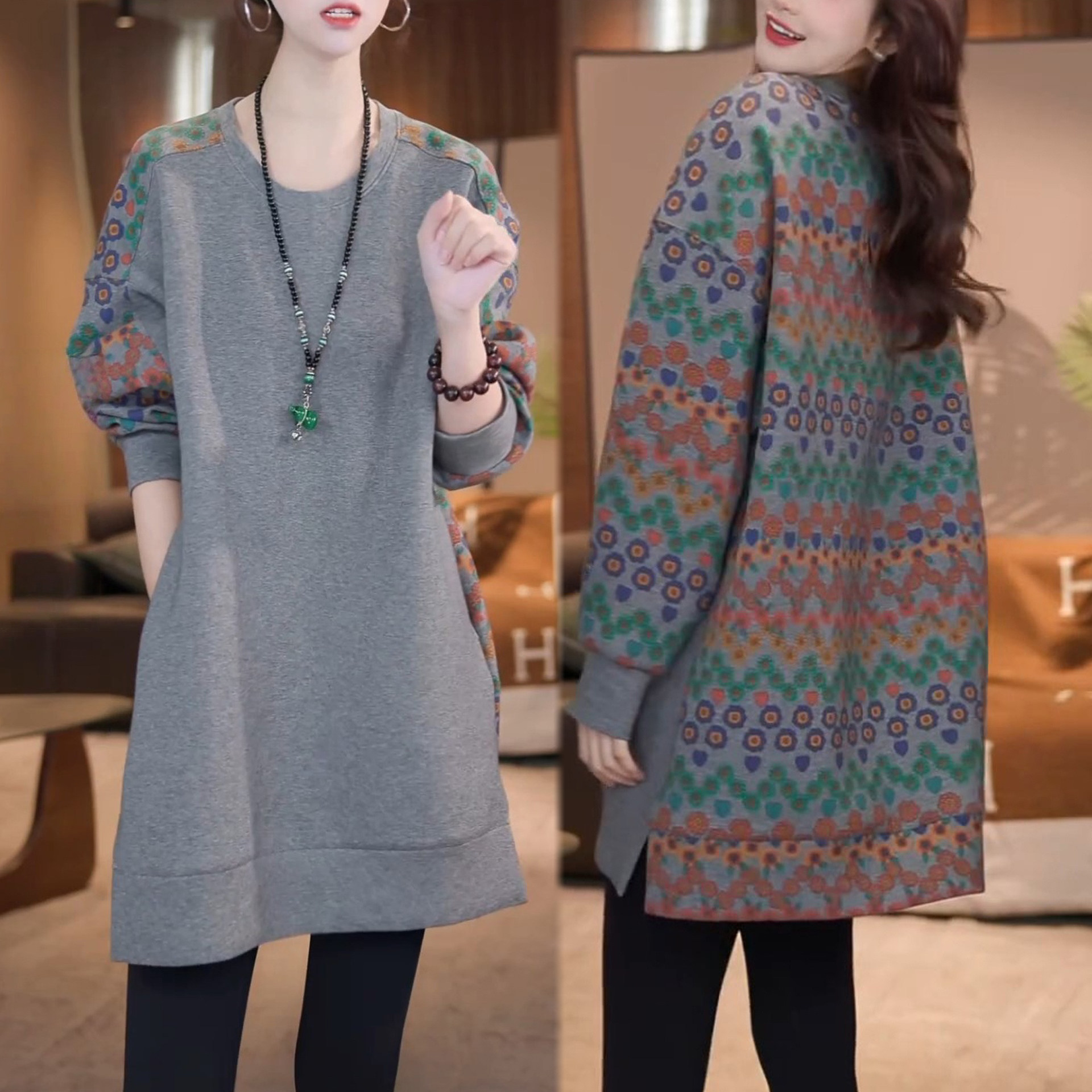 2025秋冬季新款加绒宽松显瘦卫衣时尚洋气设计感印花休闲长袖上衣,女装/女士精品,卫衣/绒衫,淘宝优惠券,粉丝福利购,淘宝优惠卷