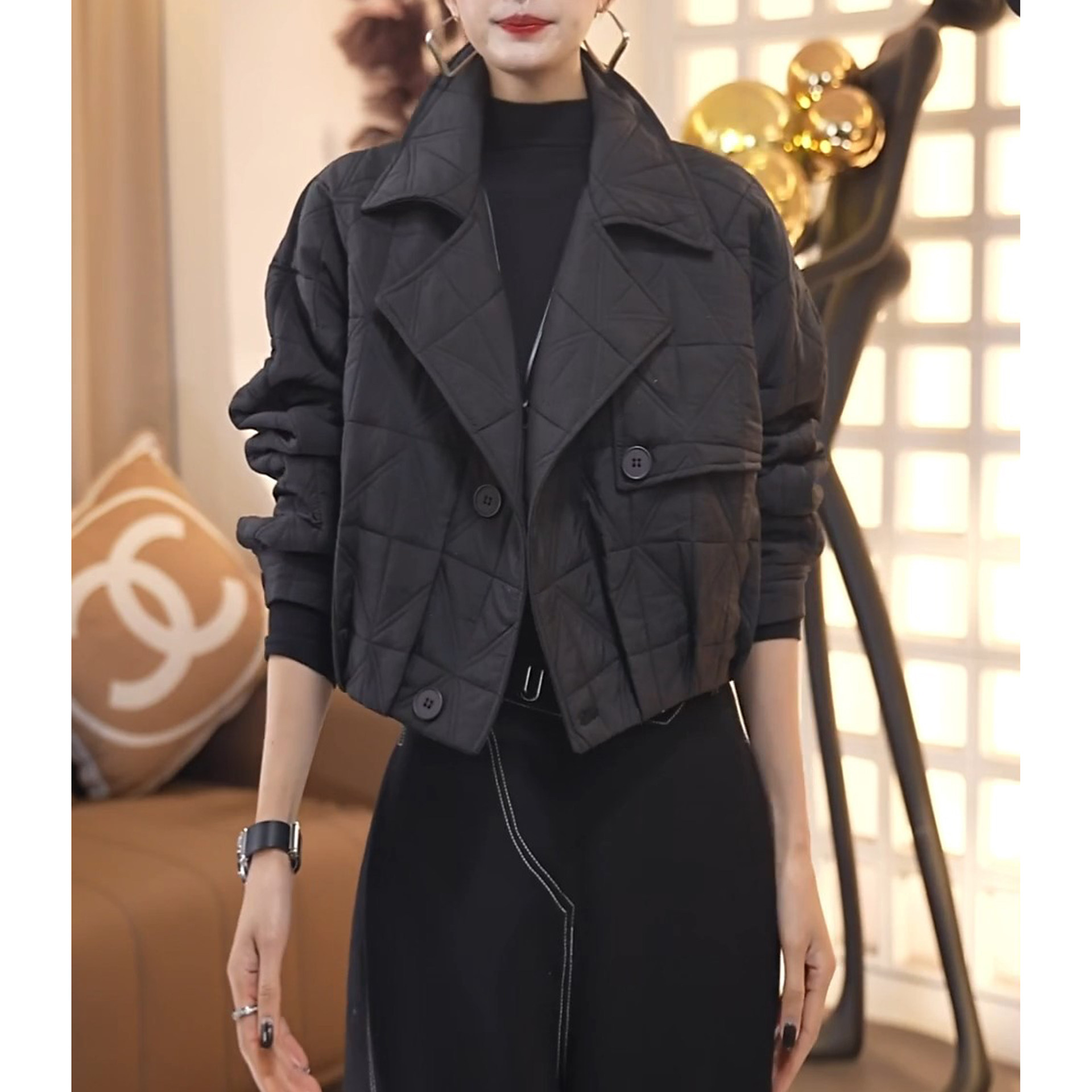 2025冬季新款设计感短外套棉袄女时尚洋气小个子百搭显瘦长袖棉服,女装/女士精品,短外套,淘宝优惠券,粉丝福利购,淘宝优惠卷