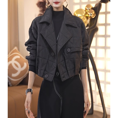 时尚洋气小个子百搭显瘦长袖棉服