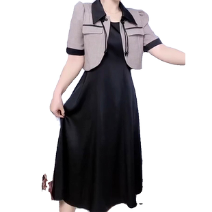 小西服套装裙女2026年夏季新款气质显瘦短款西装外搭连衣裙两件套