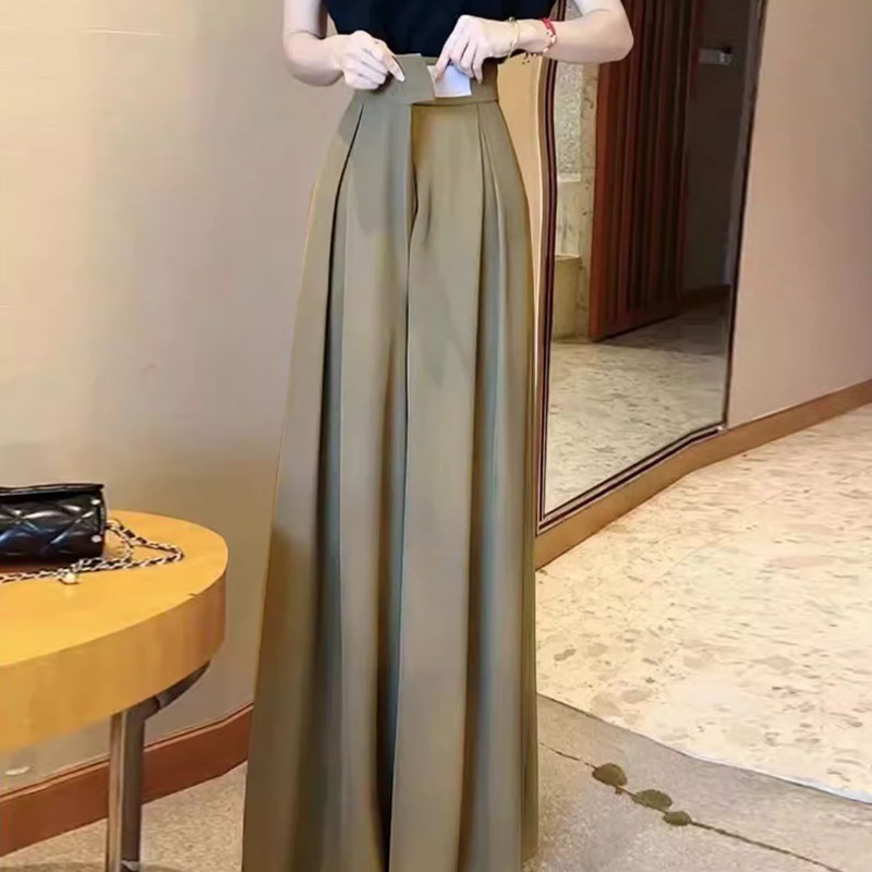 单件/套装 2025夏新款宽松时尚气质显瘦休闲裤魔术贴高腰阔腿裤子,女装/女士精品,休闲裤,淘宝优惠券,粉丝福利购,淘宝优惠卷