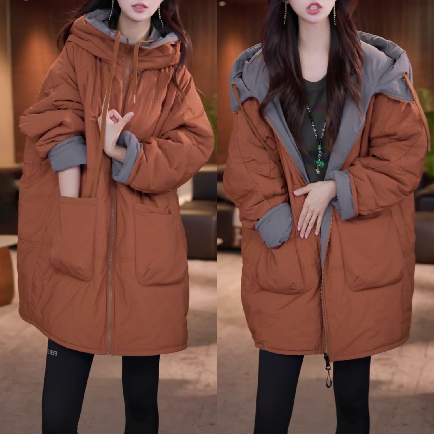 气质宽松显瘦加厚保暖棉服