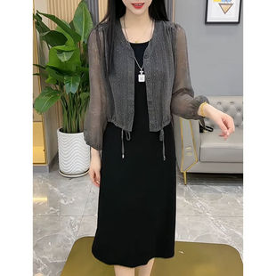 女潮防晒开衫 2025夏季 洋气套装 新款 吊带裙宽松显瘦百搭两件套 时尚