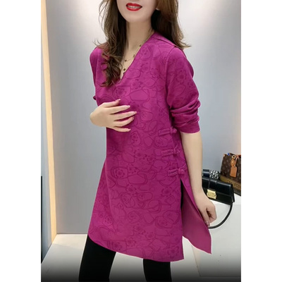 2024加厚百搭显瘦复古长袖秋冬