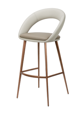 轻奢吧台椅家用高脚凳中岛台吧椅高级感吧台凳子意式酒吧椅7375