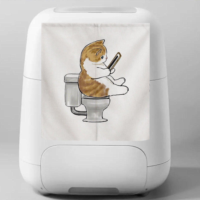 创意猫塔门帘智能猫厕所猫砂盆遮挡帘防臭装饰小帘子个性防带溅砂