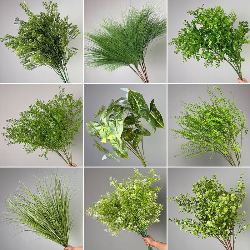 婚庆绿色仿真花婚礼插花花艺批发