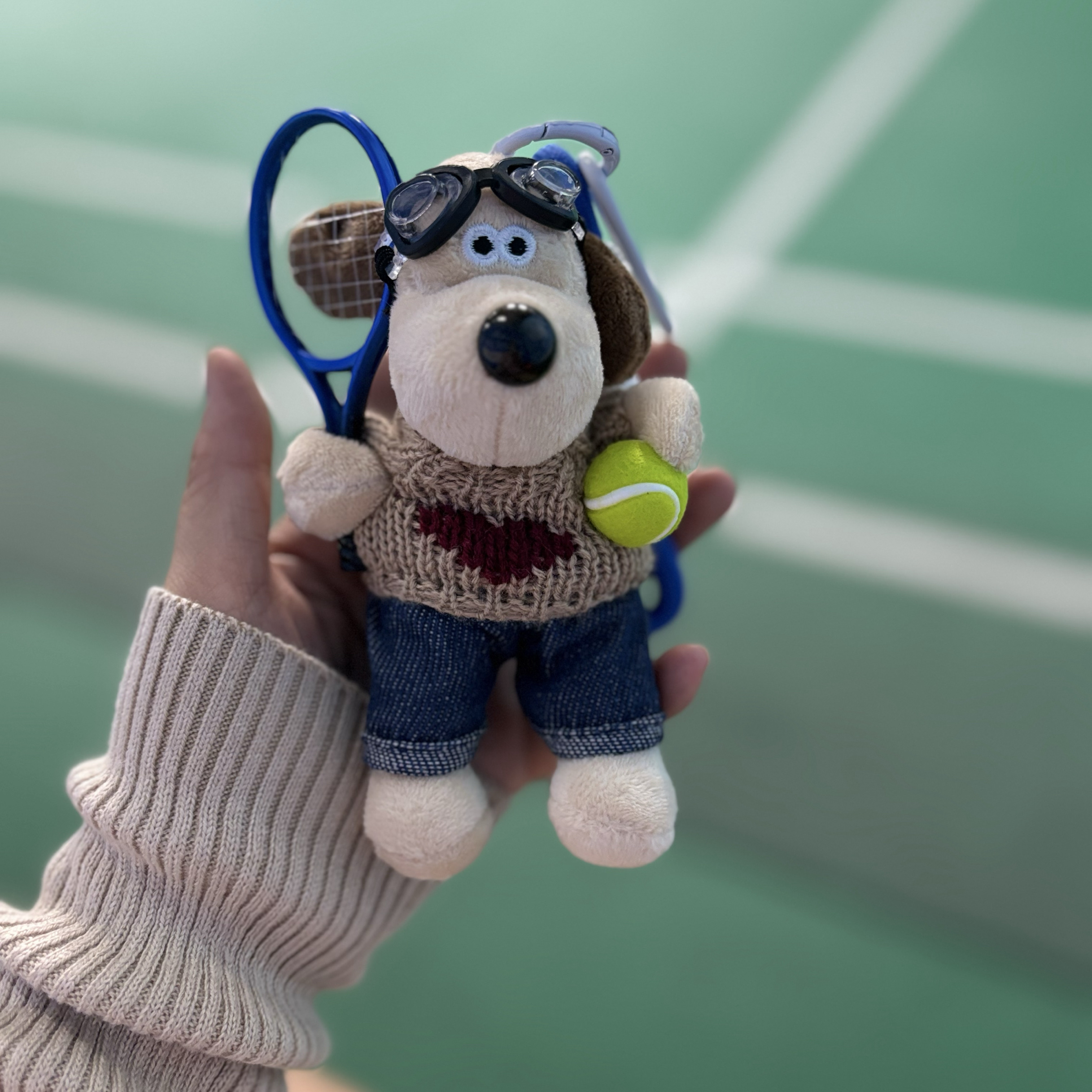 网球周边修狗可爱玩偶包包挂件毛绒公仔背包钥匙扣男女书包挂饰