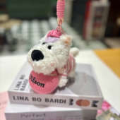 新款 可爱粉色网球包挂件潦草小狗西背包挂件清新礼物多巴胺时尚