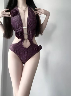 2026新款泳衣女辣妹性感绝美镂空连体立体花朵高级感纯欲温泉度假