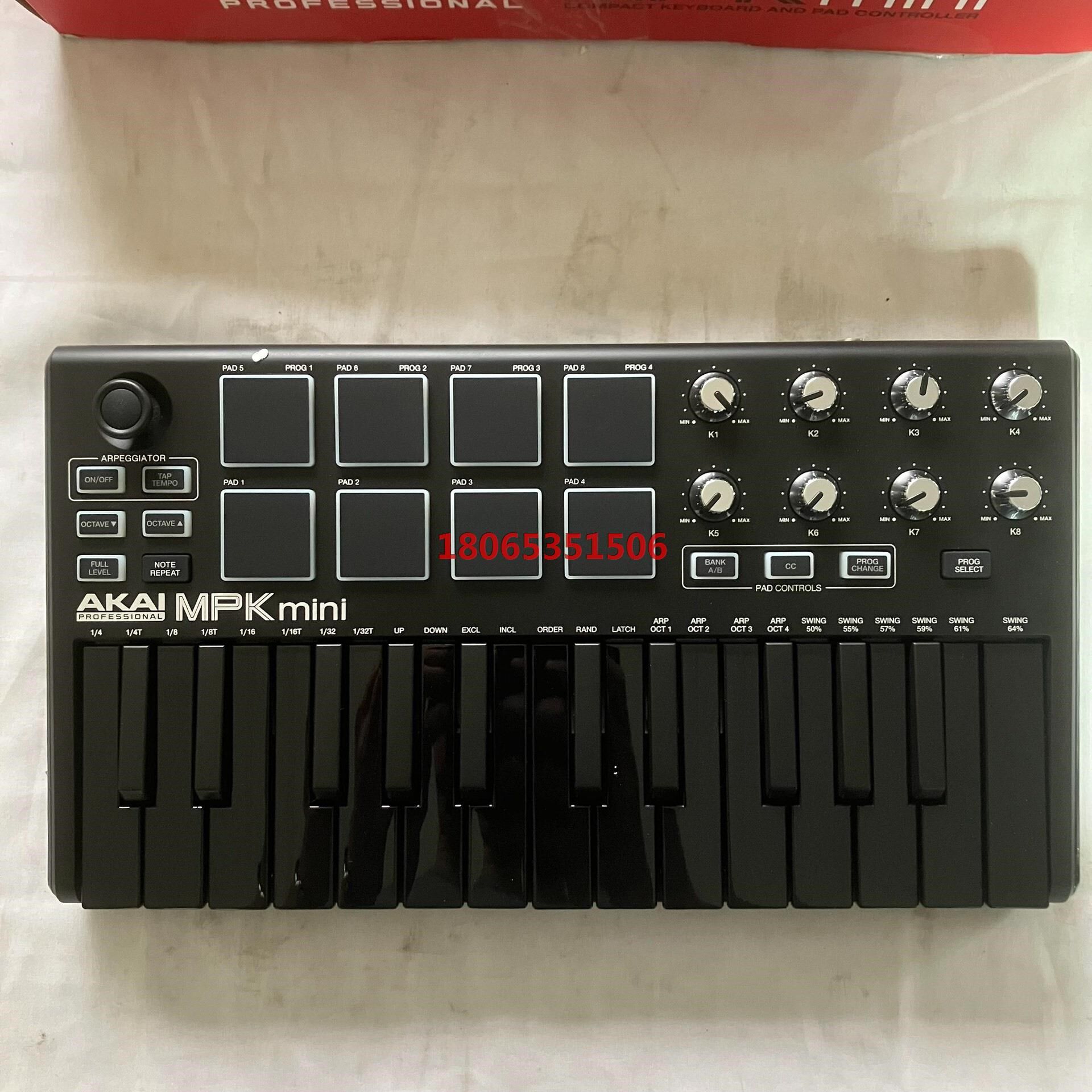 akai雅佳mpk mini mk2便携式midi键盘控制器