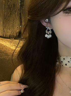 温柔甜美~精致重工微镶闪钻流苏耳环女气质显瘦个性气质时尚耳饰