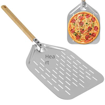 12inch Aluminium Alloy Pizza Shovel with Wood Handle Non- Pe