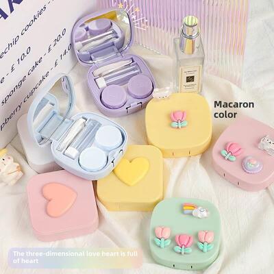 Contact lens case leak proof portable female beauty pupil bo