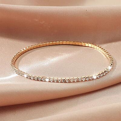 1Pieces of Ladies Transparent Shiny Crystal Bracelet 27 Colo
