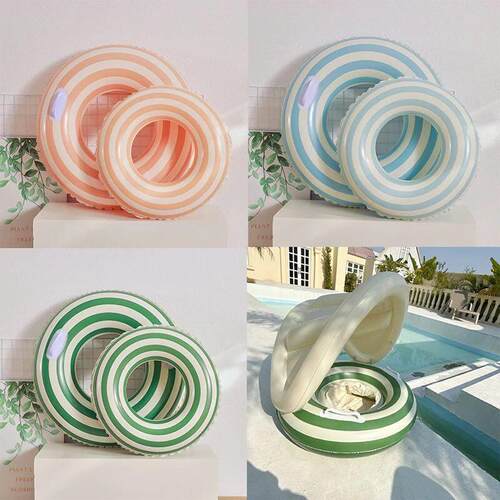 Rooxin Thickened Inflatable Swimming Ring Tube Water Park Sw