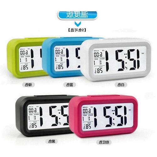 digital alarm led clock闹钟snooze control backlight calendar