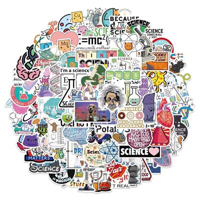 50/100PCS Science Lab Chemistry Stickers Funny Stickers DIY