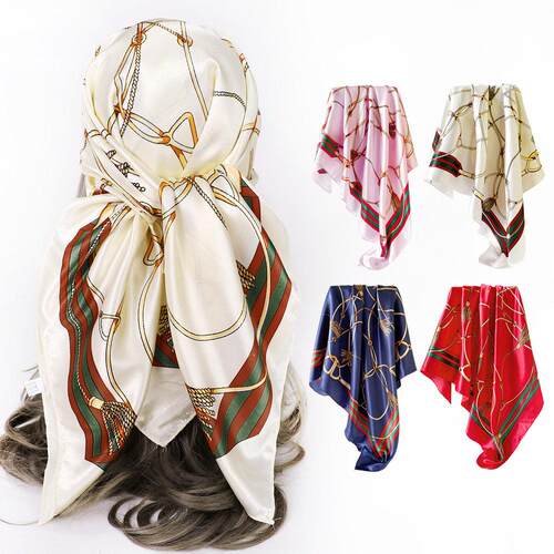 Lady large square scarf silk scarf chain 90cm大方巾丝巾链条