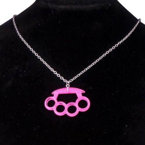 45/50/60/70CM Stainless Steel Chain Resin Glitter Knuckle Pe