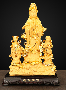 树脂招财玄关客厅办公室观音