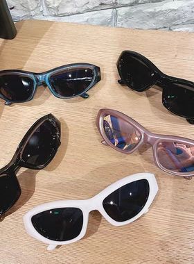 紫色墨镜遮阳防紫外线搞怪女猫眼