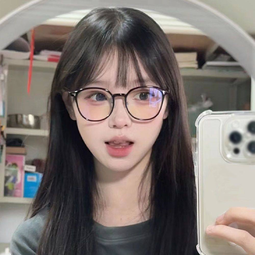 素颜黑银近视眼镜女学生高颜值方圆脸显瘦神器小红书防蓝光平光镜,ZIPPO/瑞士军刀/眼镜,定制成品光学镜,淘宝优惠券,粉丝福利购,淘宝优惠卷