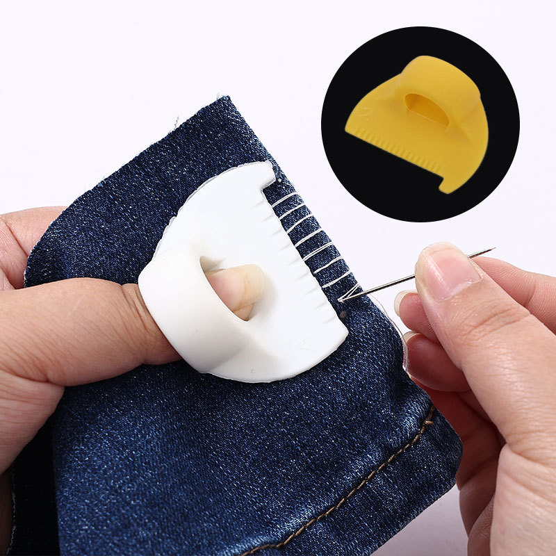 手缝工具 耐用塑料边缘缝合锁边工具 4mm和3mm间距 缝纫配件