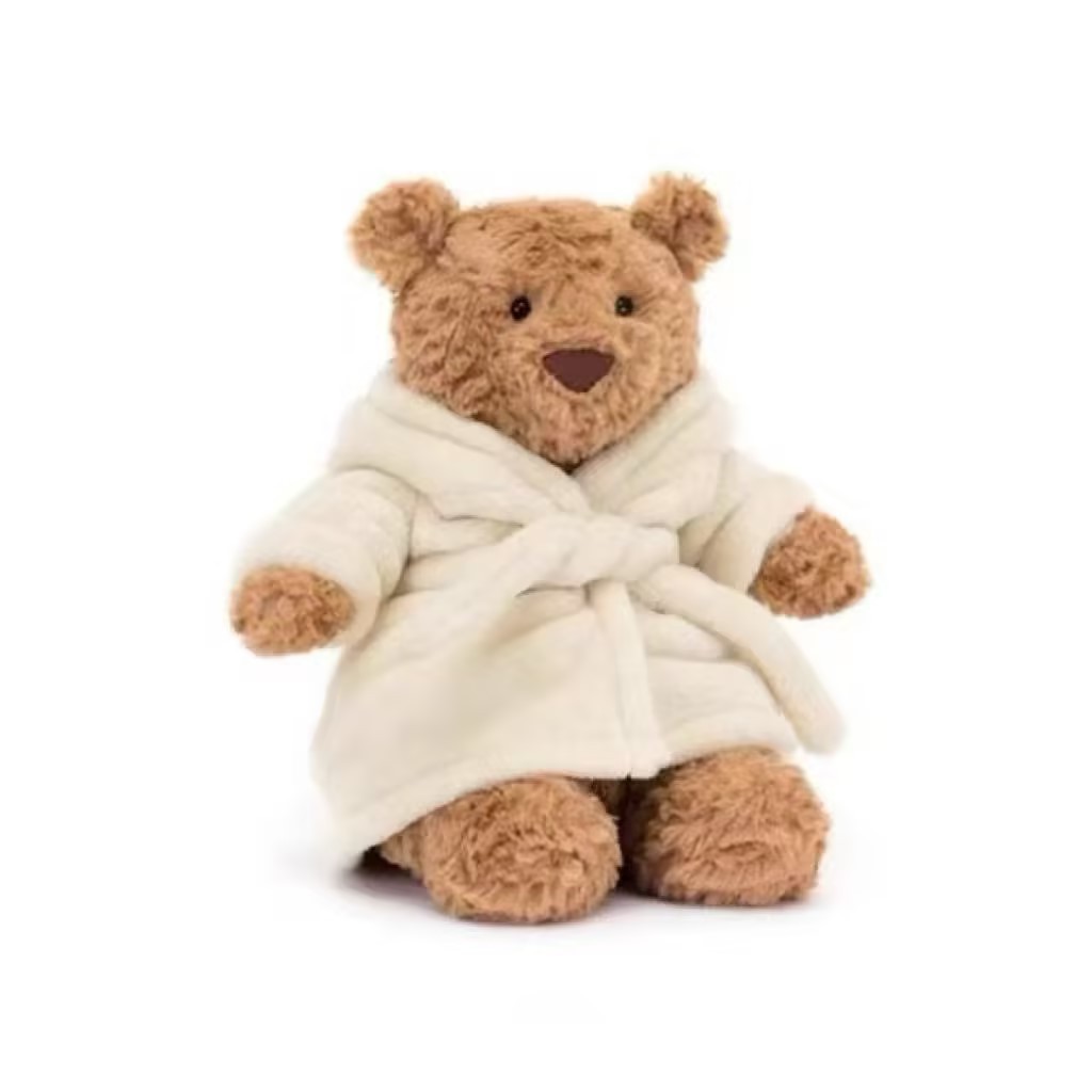 JC同款浴袍巴塞罗熊玩偶小熊浴袍可拆卸毛绒公仔可爱动物造型玩具