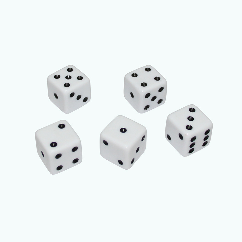 19mm骰子现货白色圆角亚克力色子酒吧ktv娱乐场合19毫米骰子