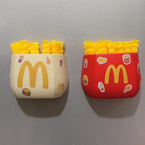 麦当当厨房冰箱磁吸收纳盒密封防潮保鲜零食封口夹笔筒磁吸密封