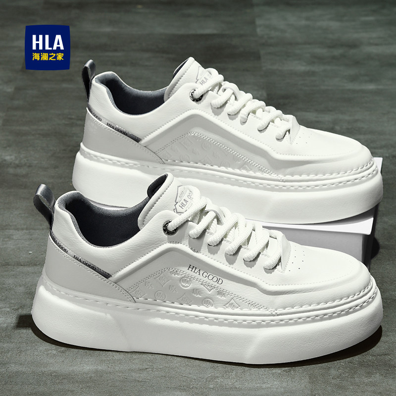 海澜之家男鞋2026新款春秋夏季透气厚底休闲运动板鞋男增高小白鞋