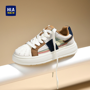 海澜之家2026新款男鞋春季透气运动男学生休闲板鞋帆布贝壳小白鞋