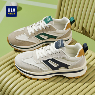 海澜之家2026新款春季男鞋复古增高百搭休闲鞋透气耐磨户外运动鞋