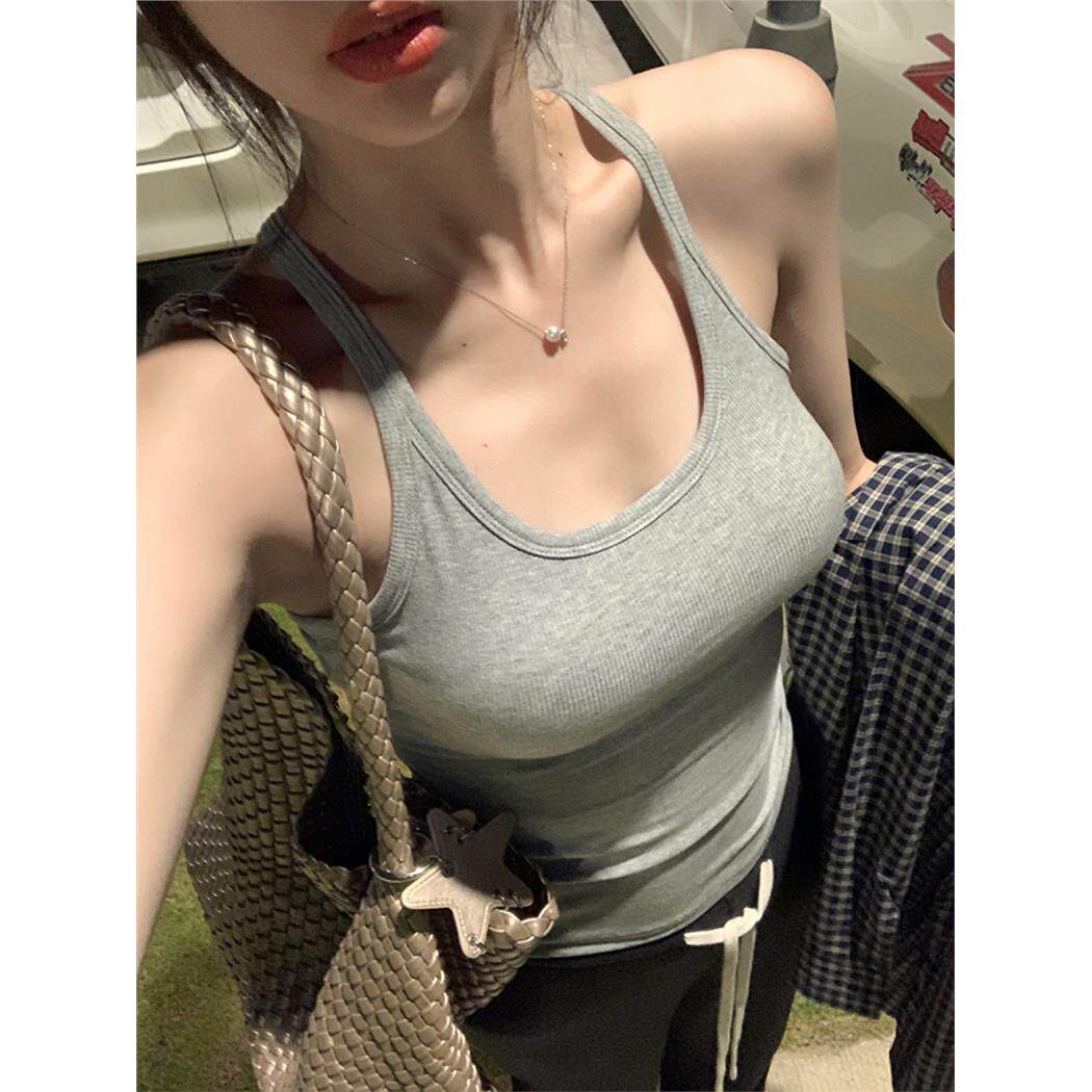 固定一体带胸垫ebb同款生命力背心女夏季纯欲系甜辣瑜伽抹胸吊带
