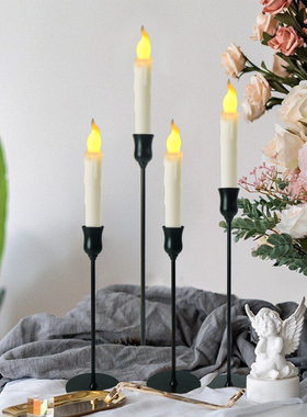 新款铁艺烛台金色轻奢蜡烛台灯家用西餐浪漫婚礼烛光晚餐道具烛台