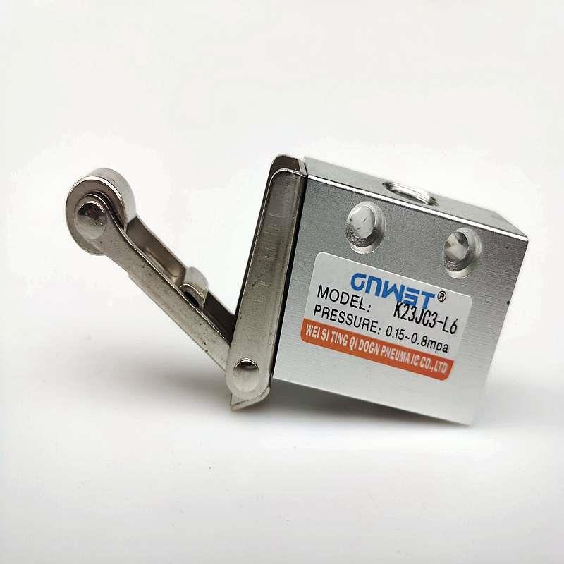 厂家直销二位三通K23JC3-L6 /8滚轮机械阀行程气动开关纸杯机包邮