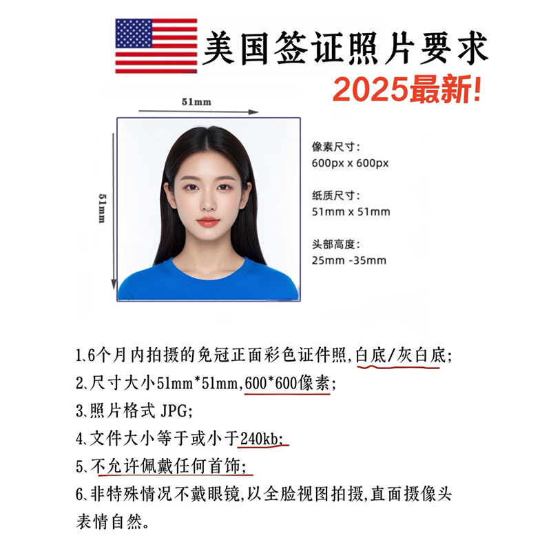 中国护照照片领事美国澳洲签证