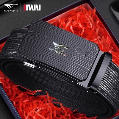 七匹狼男士自动扣真皮腰带