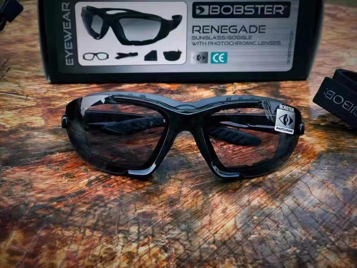 现货bobster变色风镜摩托机车男女骑士夜间防风沙护眼酷骑行眼镜