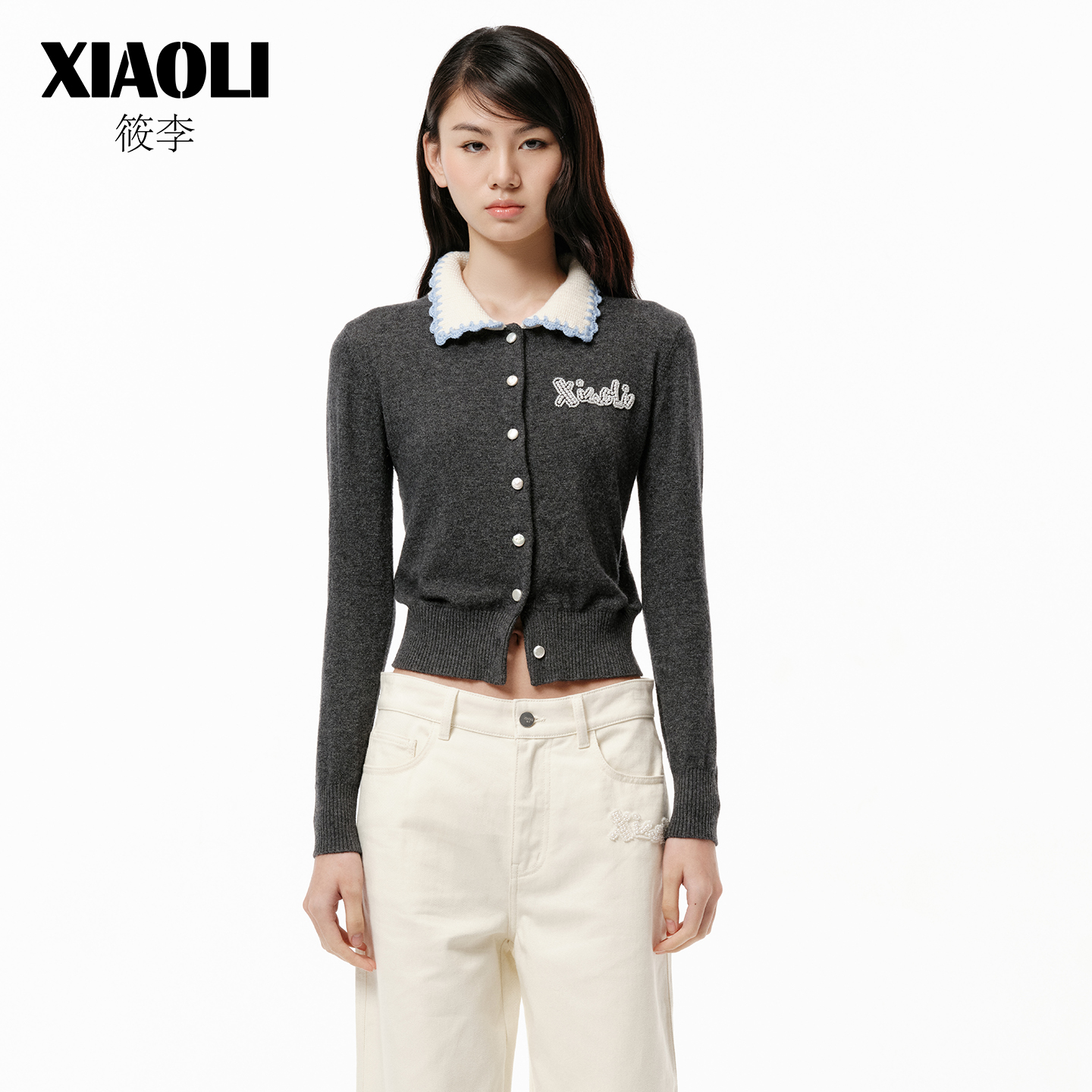 xiaoli筱李羊绒针织开衫