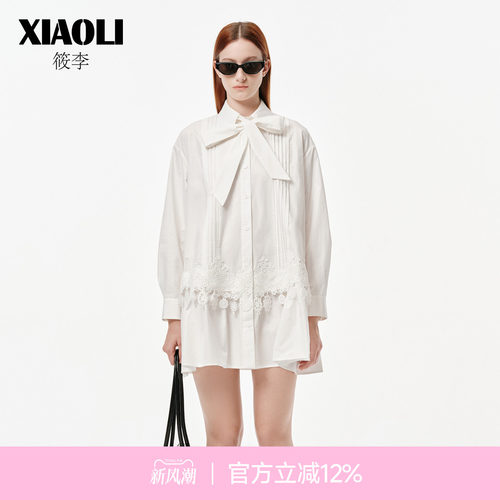 【XIAOLI筱李】蕾丝衬衫连衣裙