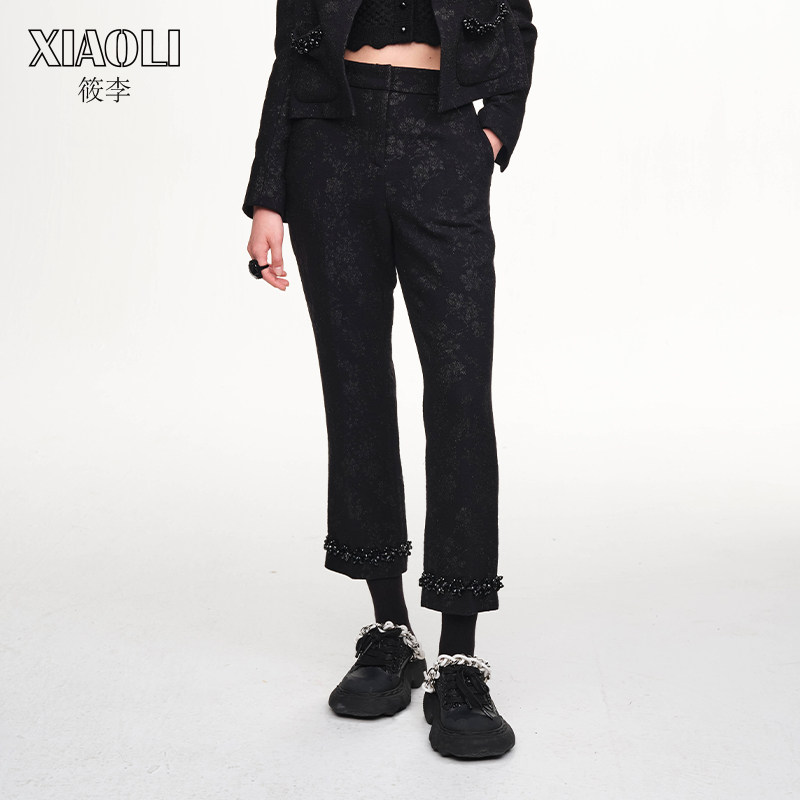 【设计师品牌XIAOLI筱李】进口提花纹面料西装长裤