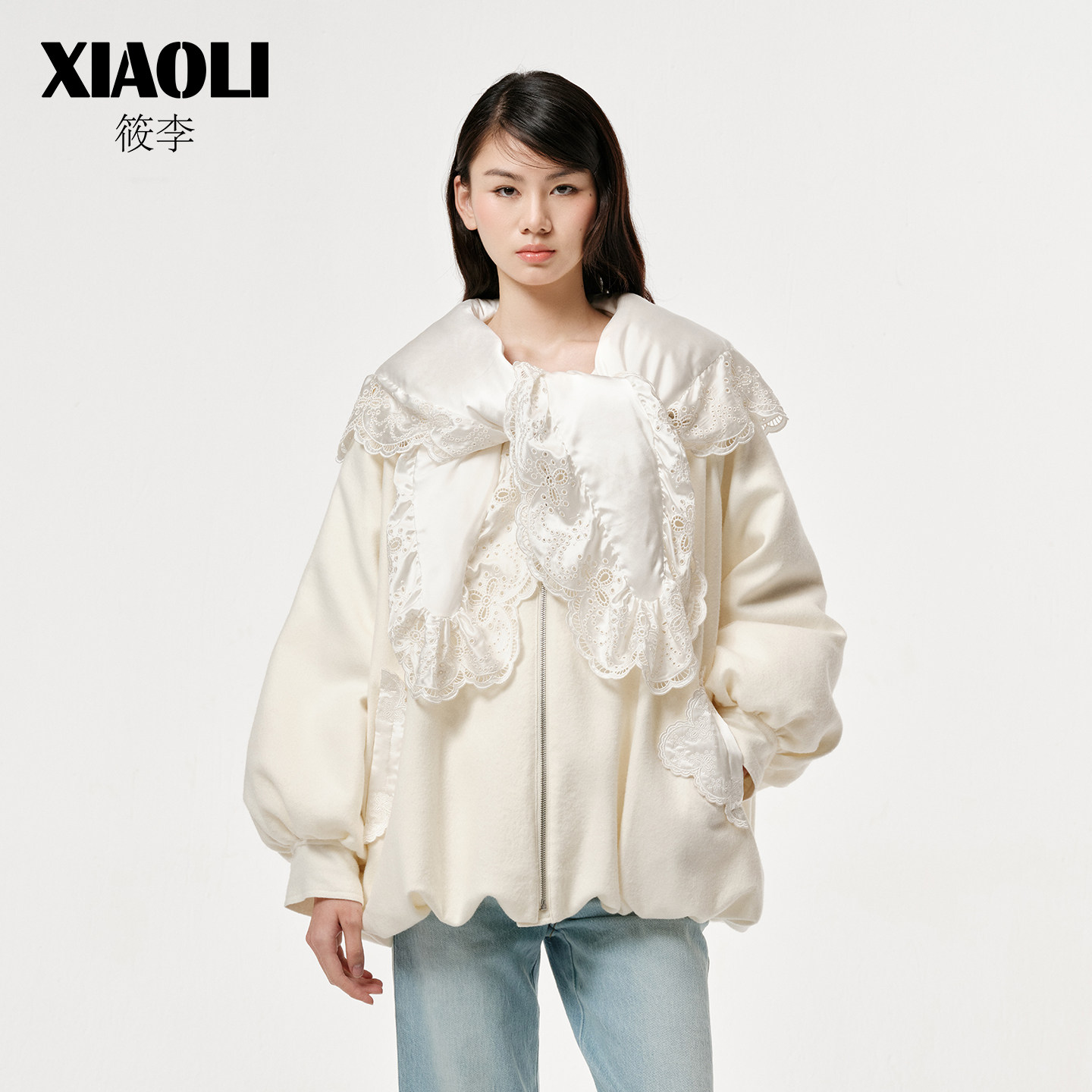 【XIAOLI筱李】冬季26新品可脱卸真丝海军领三角羊毛泡泡羽绒服,女装/女士精品,羽绒服,淘宝优惠券,粉丝福利购,淘宝优惠卷